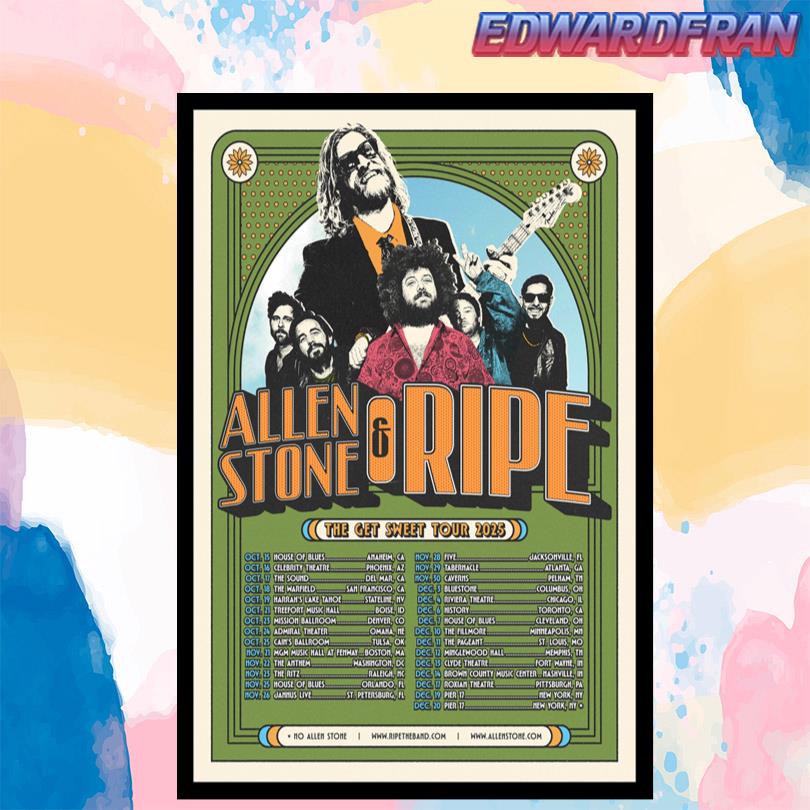 Allen Stone The Get Sweet Tour 2025 Poster