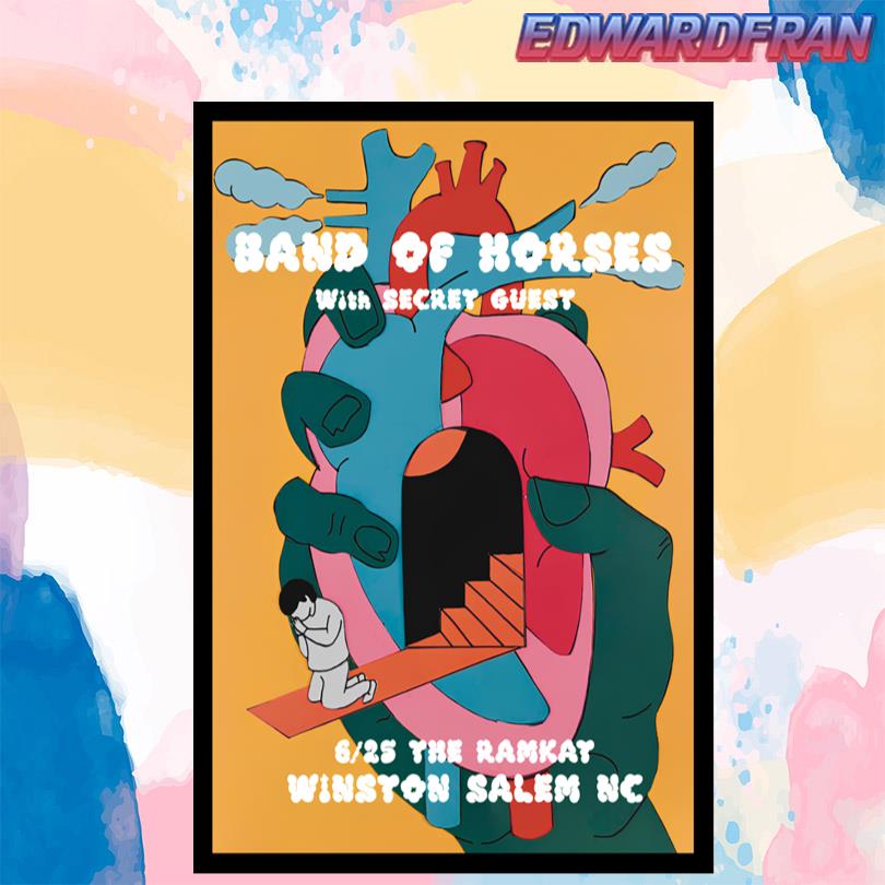 Band Of Horses Winston Salem NC Jun 25 2025 Poster