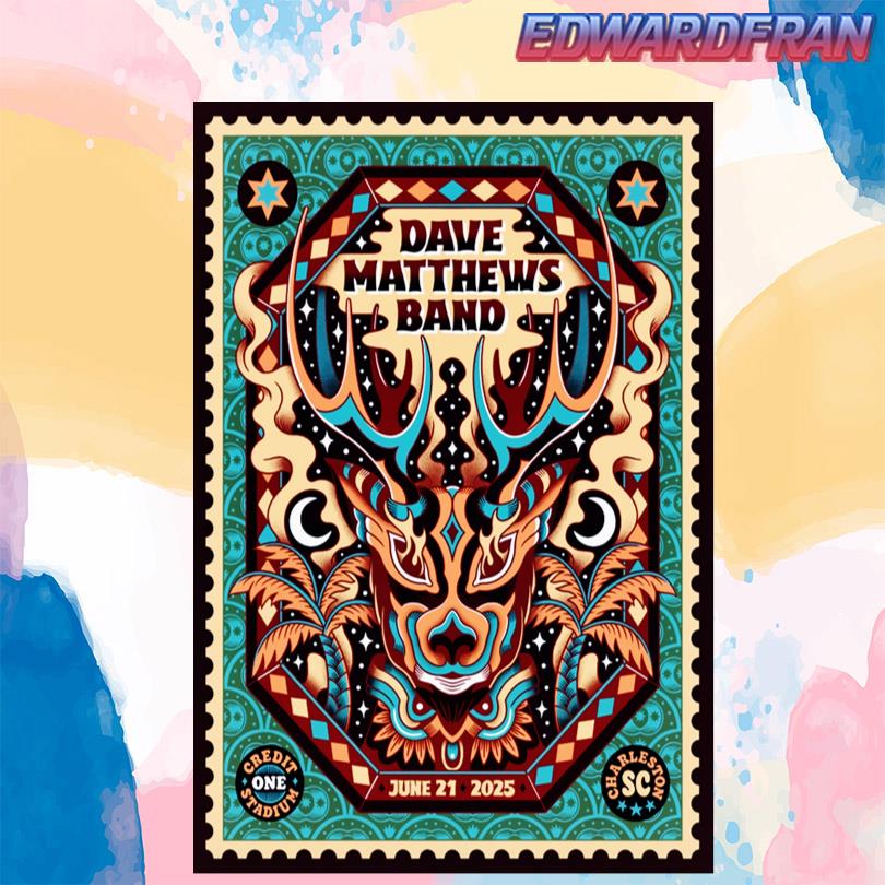 Dave Matthews Band Jun 21 2025 Credit One Stadium Poster