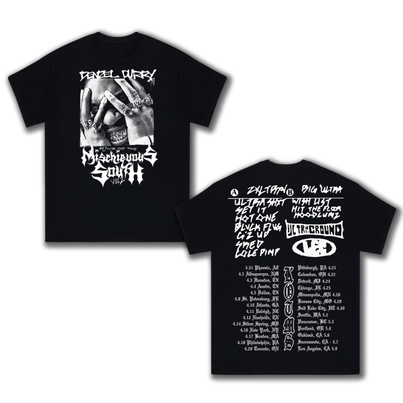 Denzel Curry Mischievous South Tour 2025 Merch