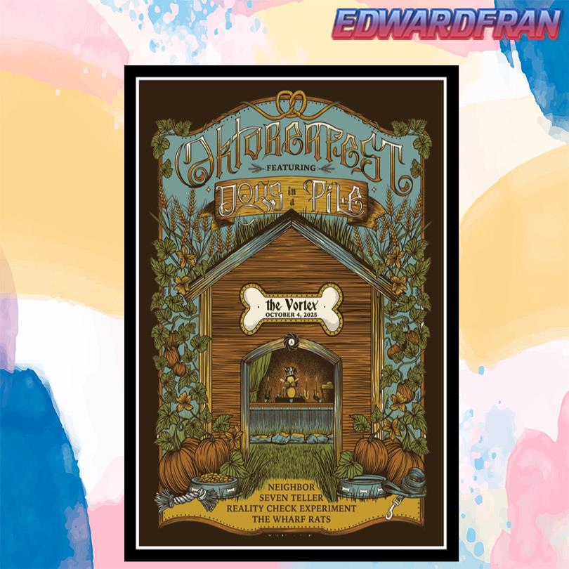 Dogs In A Pile Oktoberfest 2025 Poster