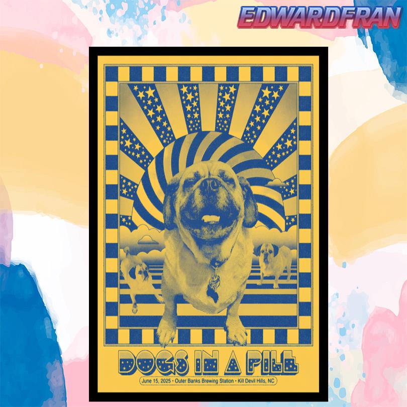 Dogs In A Pile Outer Banks Brewing Station June 15 2025 Poster