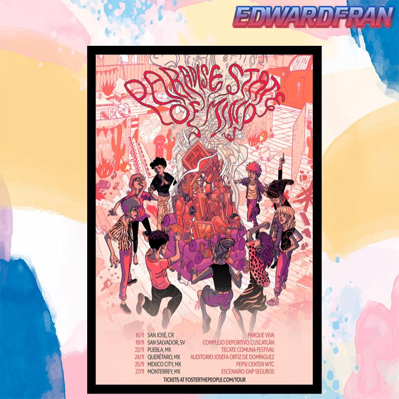 Foster The People México Costa Rica & El Salvador Tour 2025 Poster