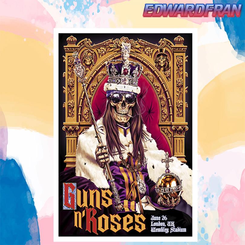 Gun N Roses June 26 2025 London UK Show Poster