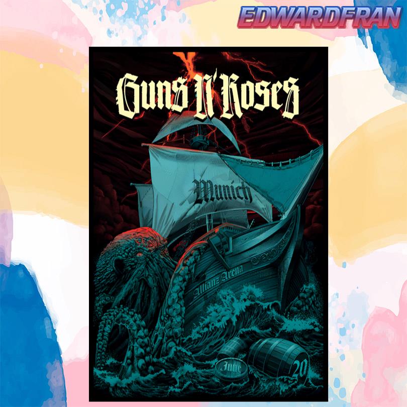 Guns N\' Roses Munich June 20th 2025 Poster