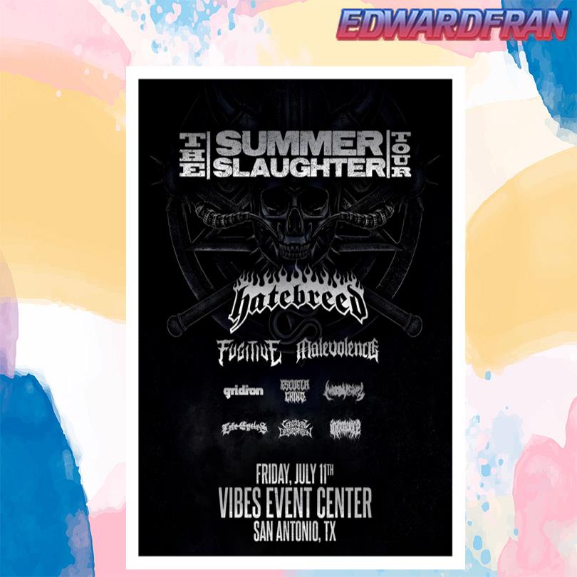 Hatebreed Vibes Event Center San Antonio TX Jul 11 2025 Poster