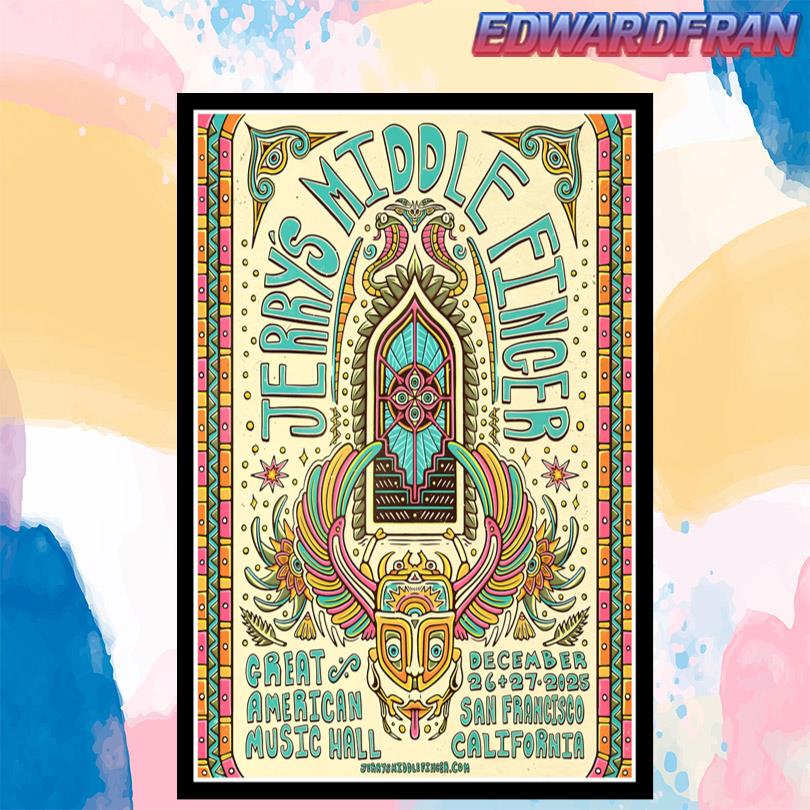 Jerry Middle Finger San Francisco December 26 27 2025 Poster
