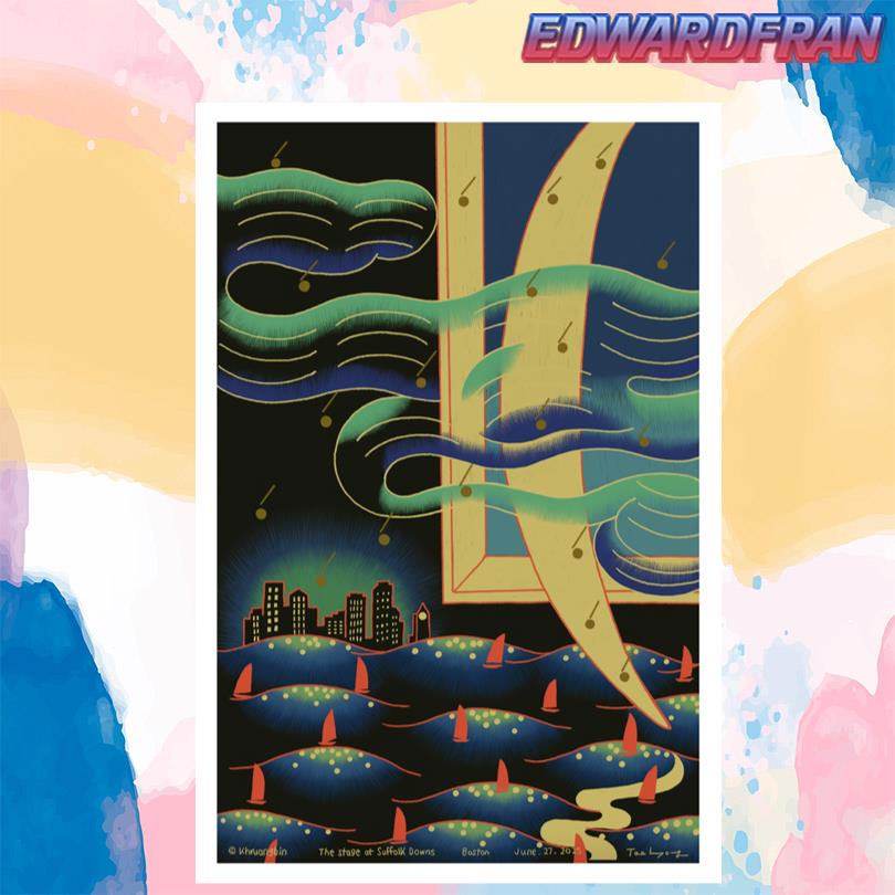 Khruangbin The Stage At Suffolk Downs June 27th 2025 Poster