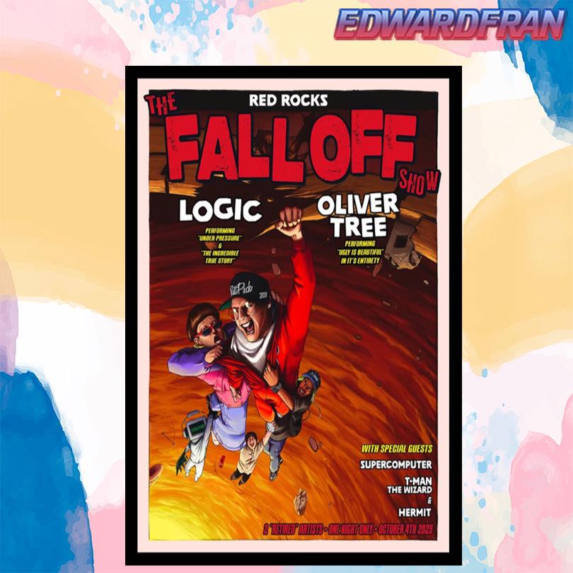 Logic & Oliver Tree Oct 4 2025 Red Rocks Amphitheatre Poster
