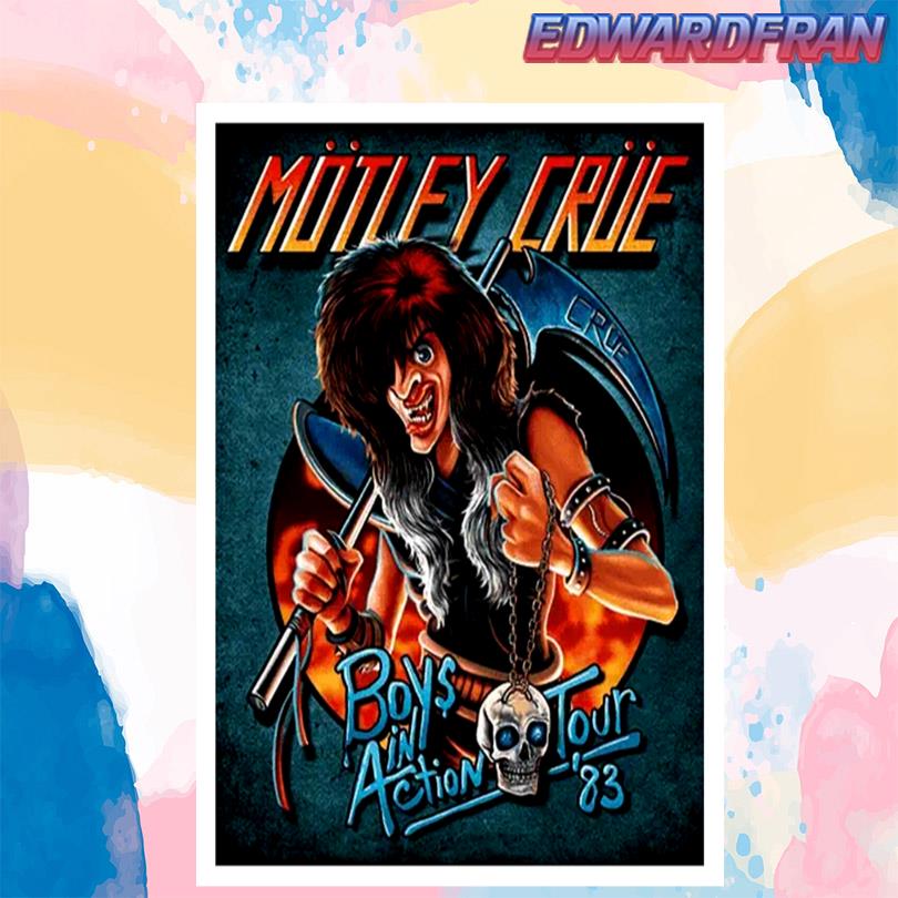 Motley Crue Shout At The Devil World Tour 1983 Poster