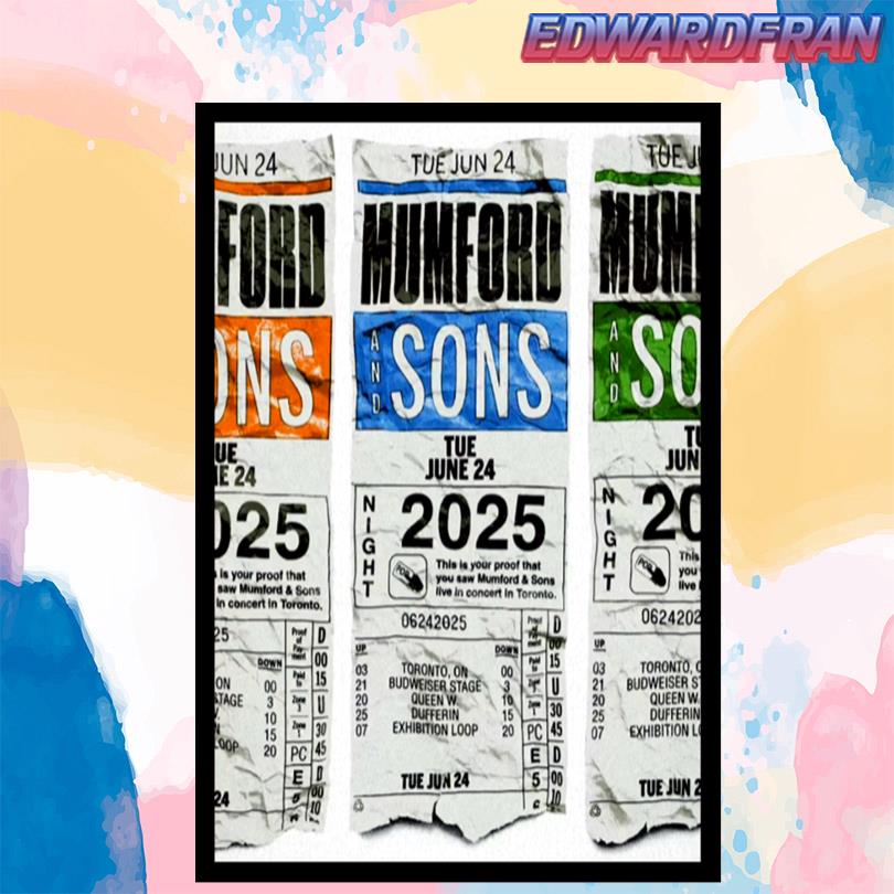 Mumford & Sons Jun 24 2025 Budweiser Stage Poster