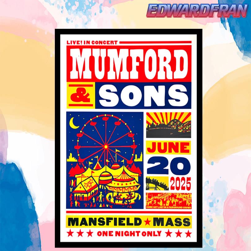 Mumford & Sons Mansfield June 20 2025 Poster