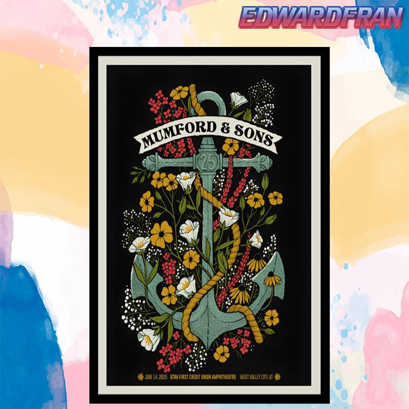 Mumford & Sons West Valley City Utah June 14 2025 Poster