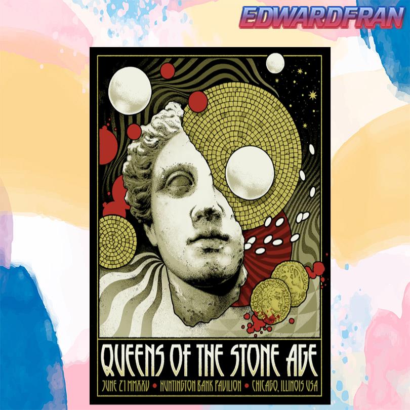 Queens Of The Stone Age Huntington Bank Pavilion June 21 2025 Poster