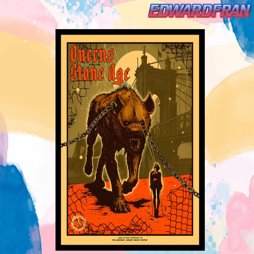 Queens Of The Stone Age June 18th 2025 Cincinnati Ohio Poster