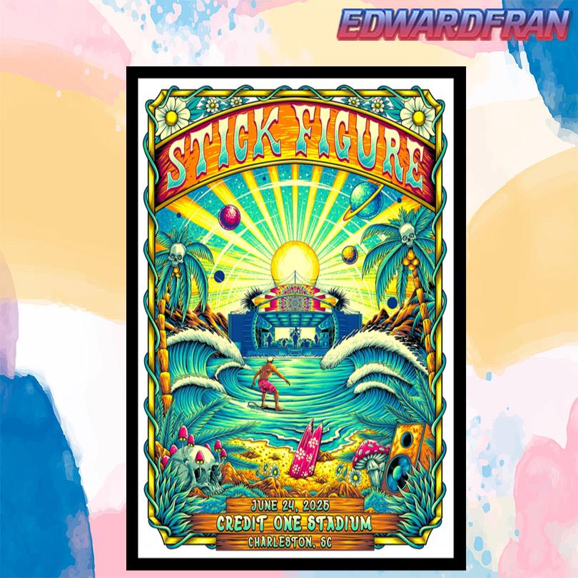 Stick Figure Credit One Stadium June 24 2025 Poster