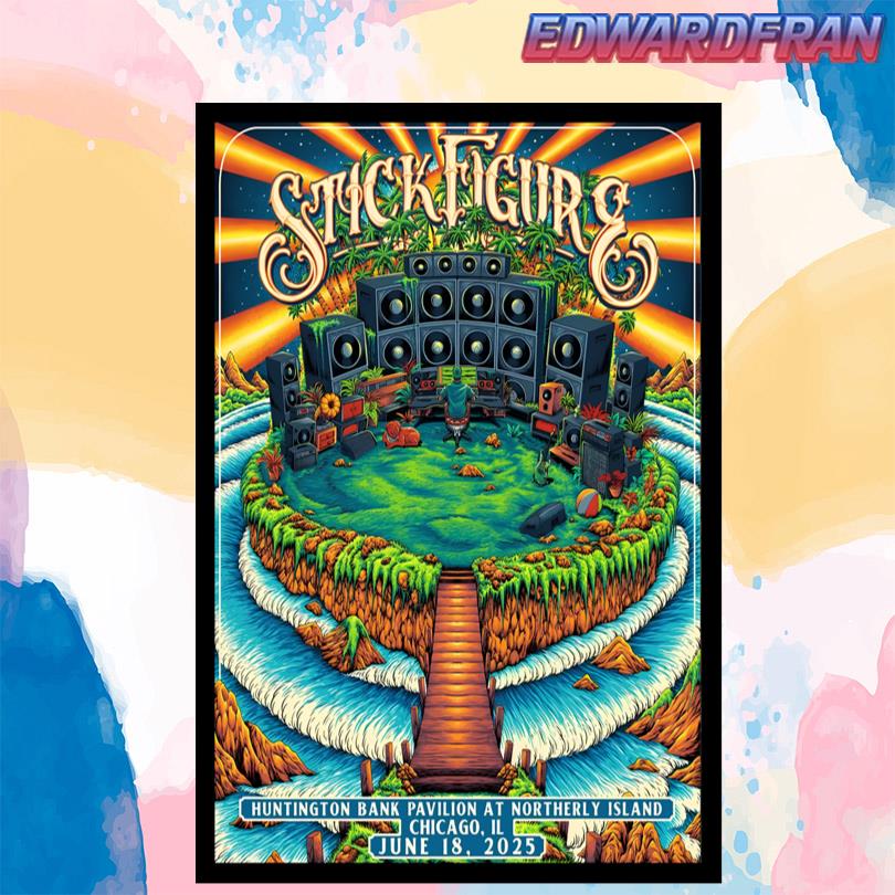 Stick Figure Huntington Bank Pavilion At Northerly Island June 18 2025 Poster