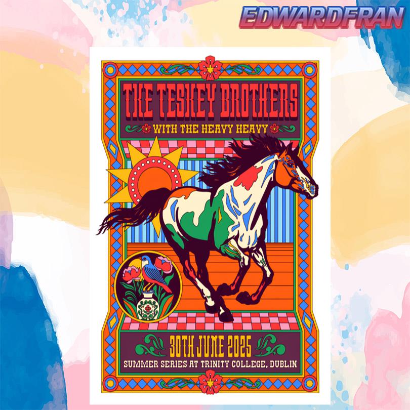 The Teskey Brothers Trinity College Dublin Ireland Jun 30th 2025 Poster