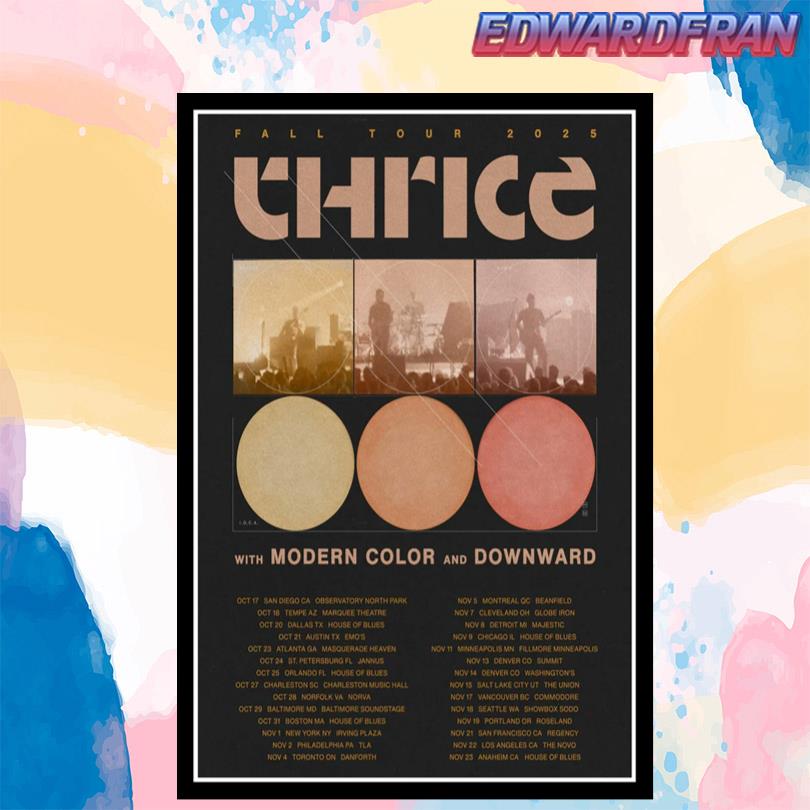 Thrice 2025 Fall Tour Poster
