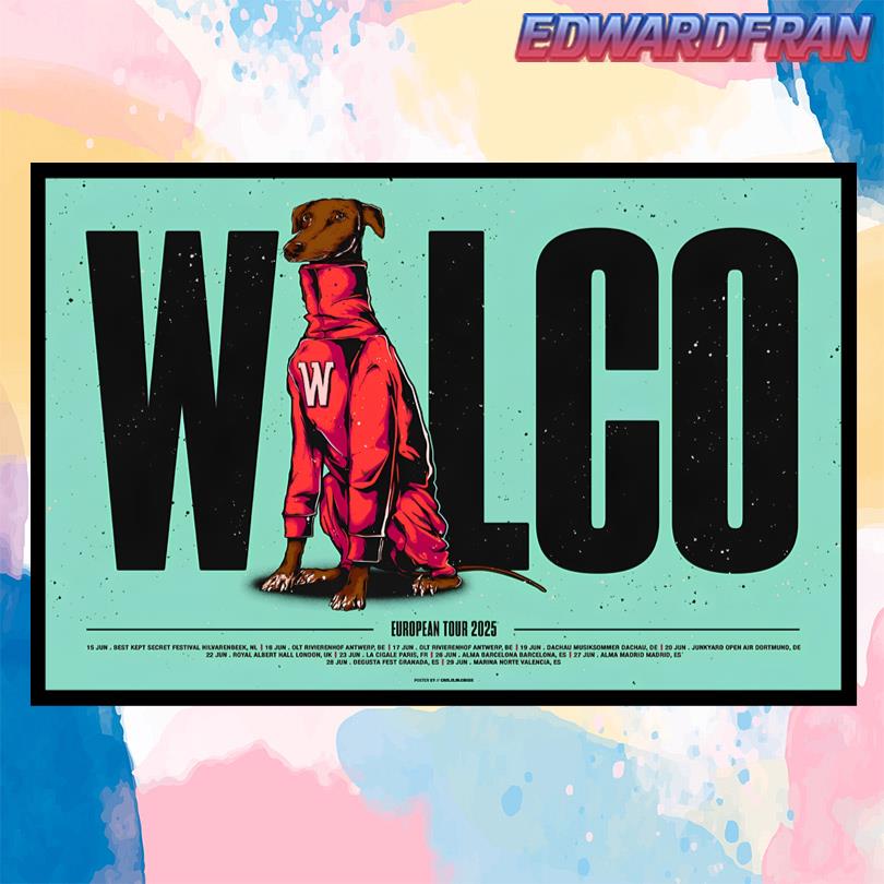 Wilco European 2025 Tour Poster
