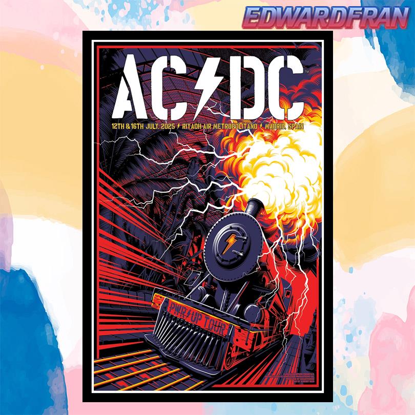 ACDC 2025 Poster – Madrid Spain Riyadh Air Metropolitano July 12