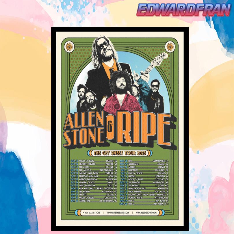 Allen Stone The Get Sweet Tour 2025 Poster