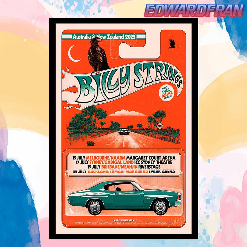 Billy Strings Australia & New Zealand Tour 2025 Poster