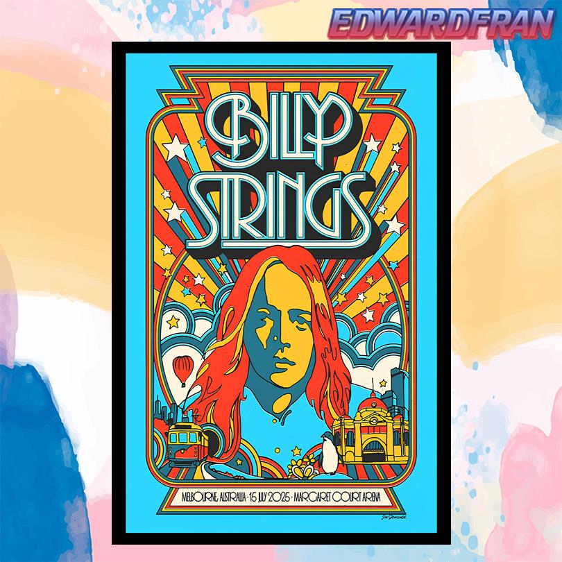 Billy Strings Poster – Live in Melbourne July 15 2025