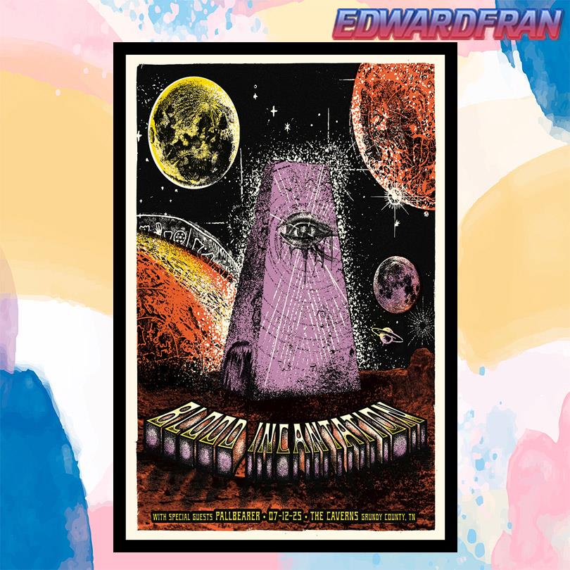 Blood Incantation Tour Poster – July 12 2025 Pelham Tennessee