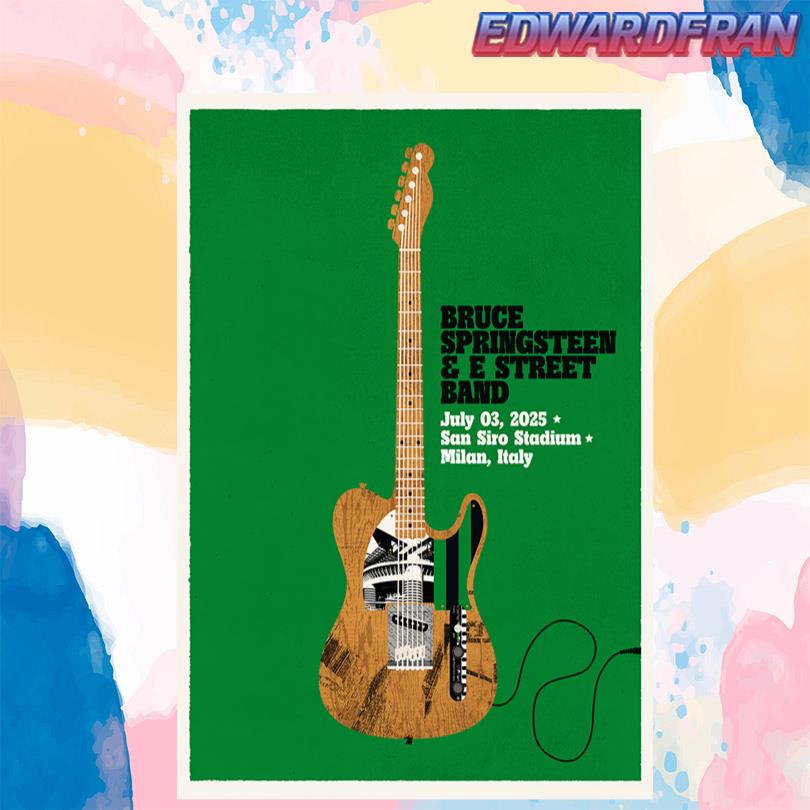 Bruce Springsteen & E Street Band Stadio Giuseppe Meazza Milan Jul 3 2025 Poster