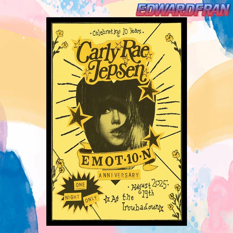 Carly Rae Jepsen Poster – Troubadour West Hollywood CA 2025