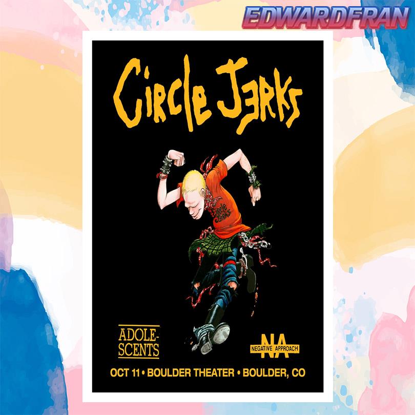 Circle Jerks Live Tour Boulder Theater October 11 2025 Poster