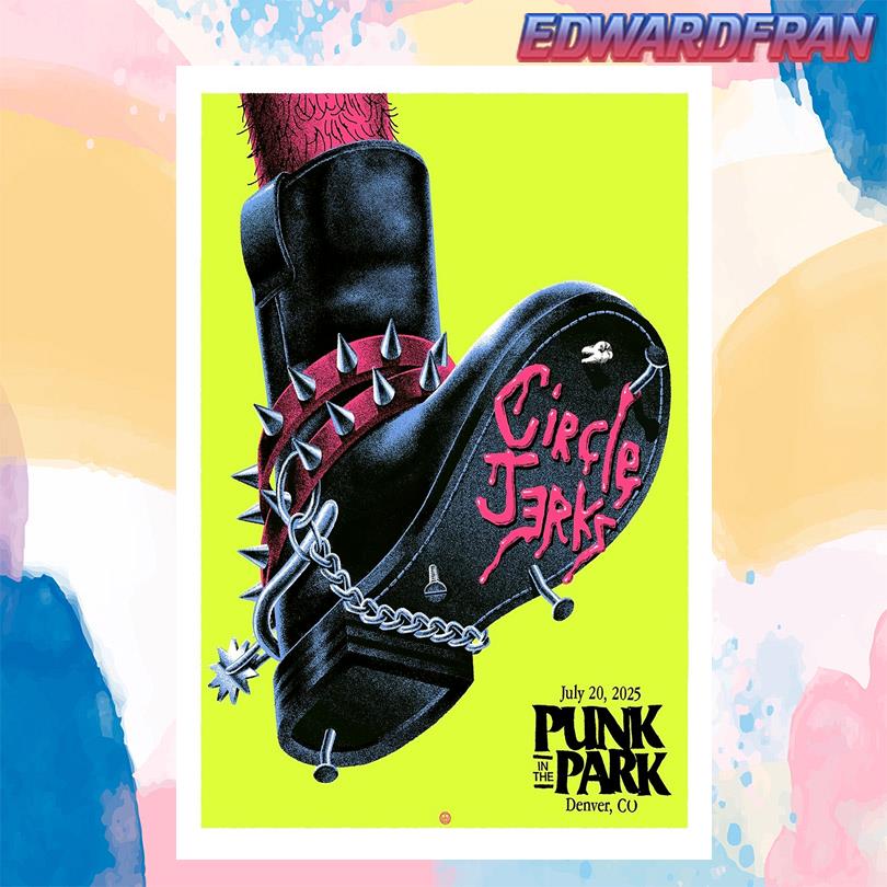 Circle Jerks Poster – Live at Punk In The Park Denver July 20 2025