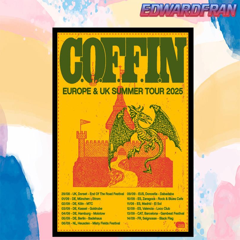 C.O.F.F.I.N 2025 Europe & UK Summer Tour Poster
