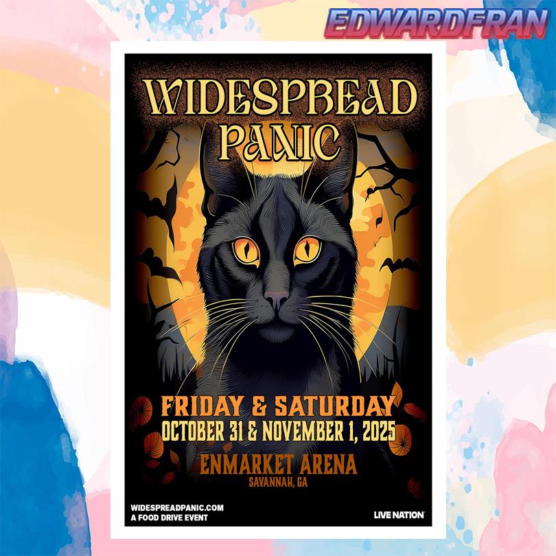 Collectible Tour Poster – Widespread Panic Oct 31 2025 Savannah GA