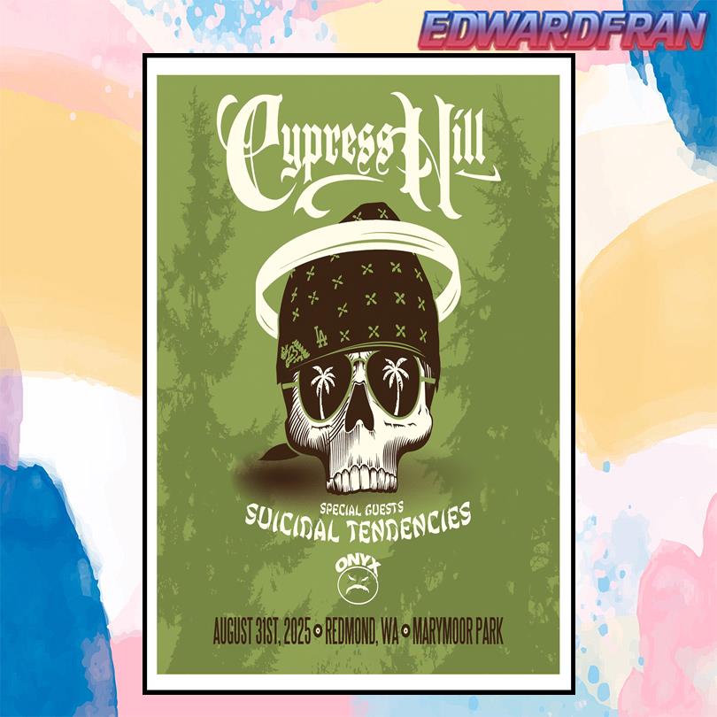 Cypress Hill Tour Poster – Redmond WA 2025