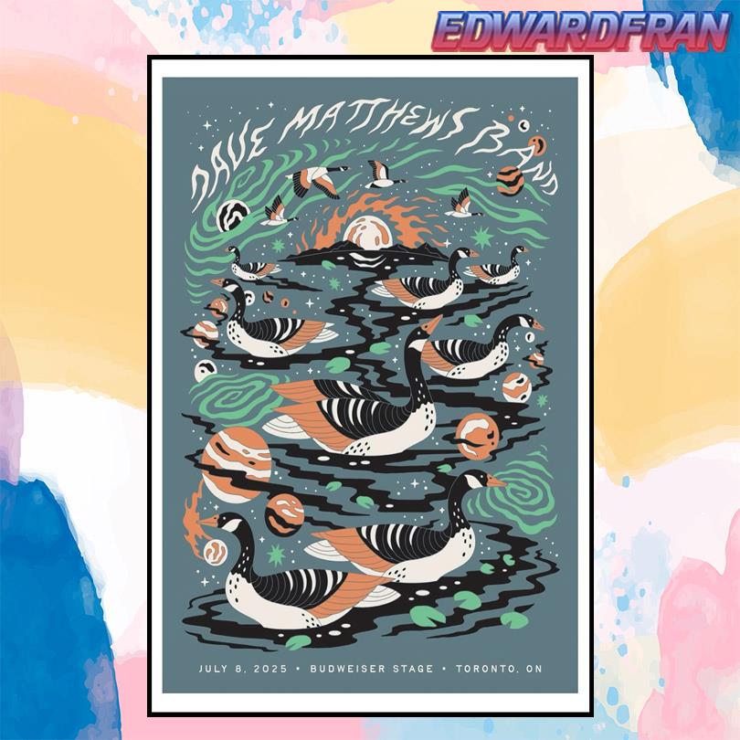 Dave Matthews Band Poster July 8 2025 – Budweiser Stage, Toronto