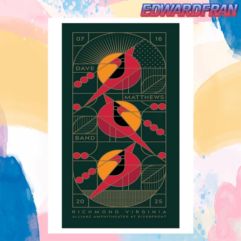 Dave Matthews Band Poster – Live in Richmond VA July 16 2025
