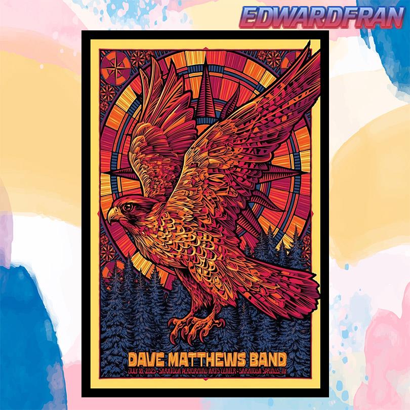 Dave Matthews Band Show Saratoga Springs NY July 18 2025 Poster