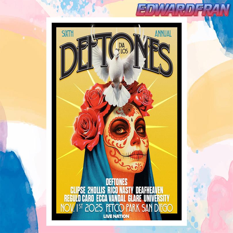 Deftones Concert Event San Diego CA November 1 2025 Poster