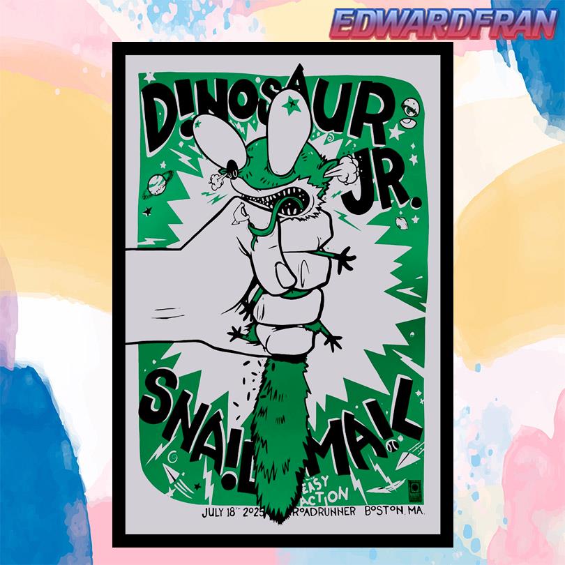 Dinosaur Jr Show Boston MA Roadrunner July 18 2025 Poster