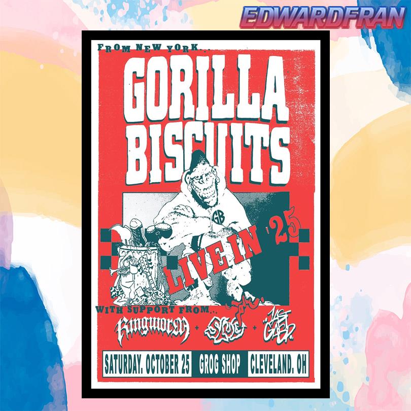 Gorilla Biscuits Tour Cleveland OH October 25 2025 Poster
