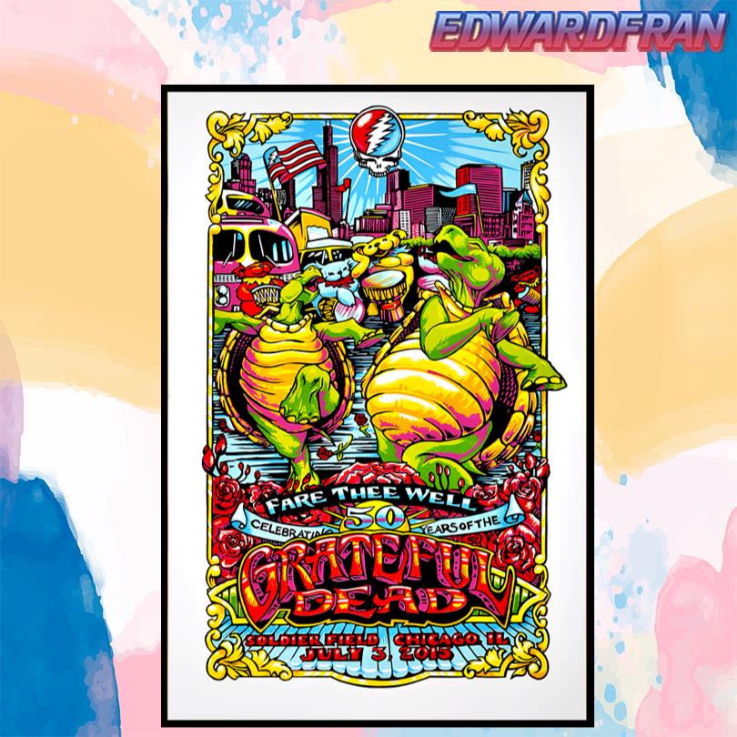 Grateful Dead Chicago July 3rd 2025 Poster