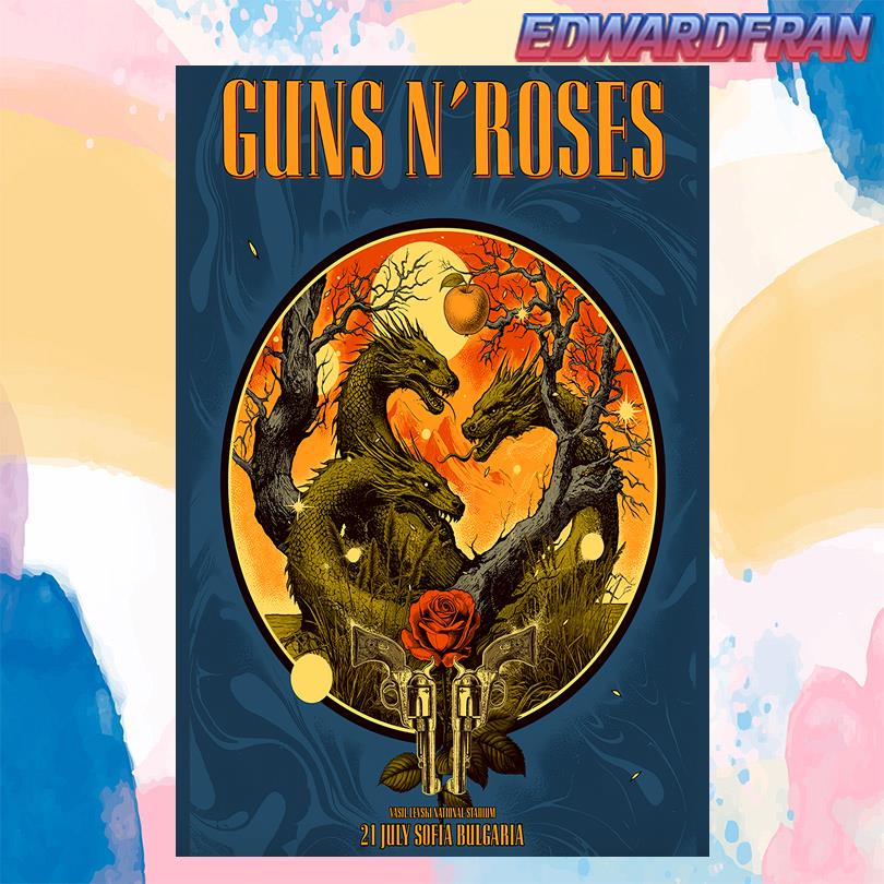 Guns N Roses Concert Event Sofia Bulgaria July 2025 Poster