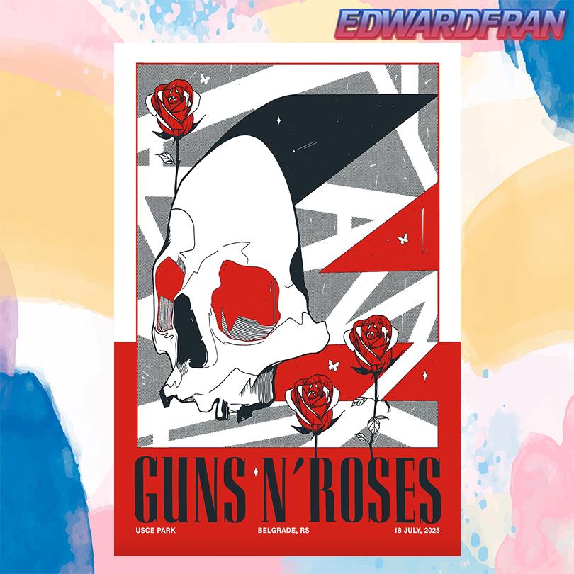 Guns N Roses Tour July 18 2025 USCE Park Belgrade RS Poster
