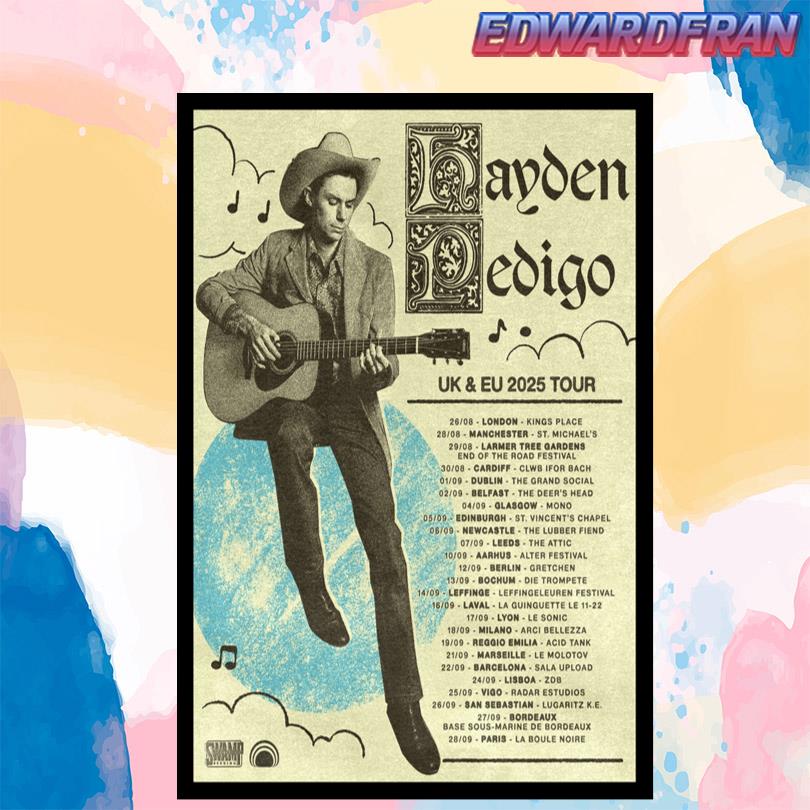 Hayden Pedigo 2025 UK & EU Tour Poster