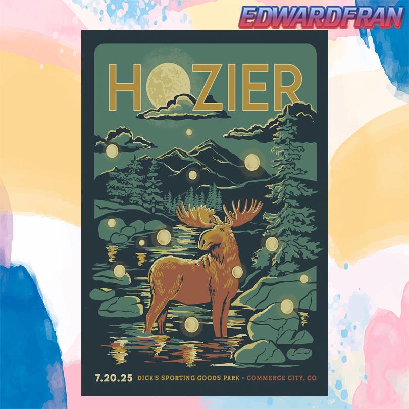Hozier Live Tour Dicks Sporting Goods Park Commerce City CO July 20 2025 Poster