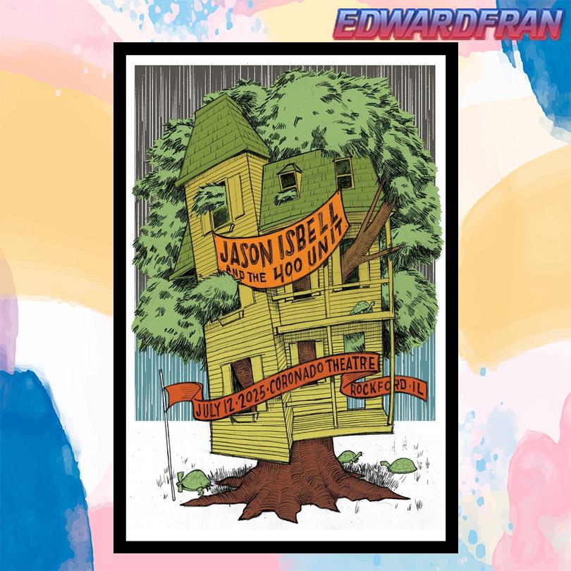 Jason Isbell and the 400 Unit Poster – July 12 2025 Coronado Theatre Rockford IL