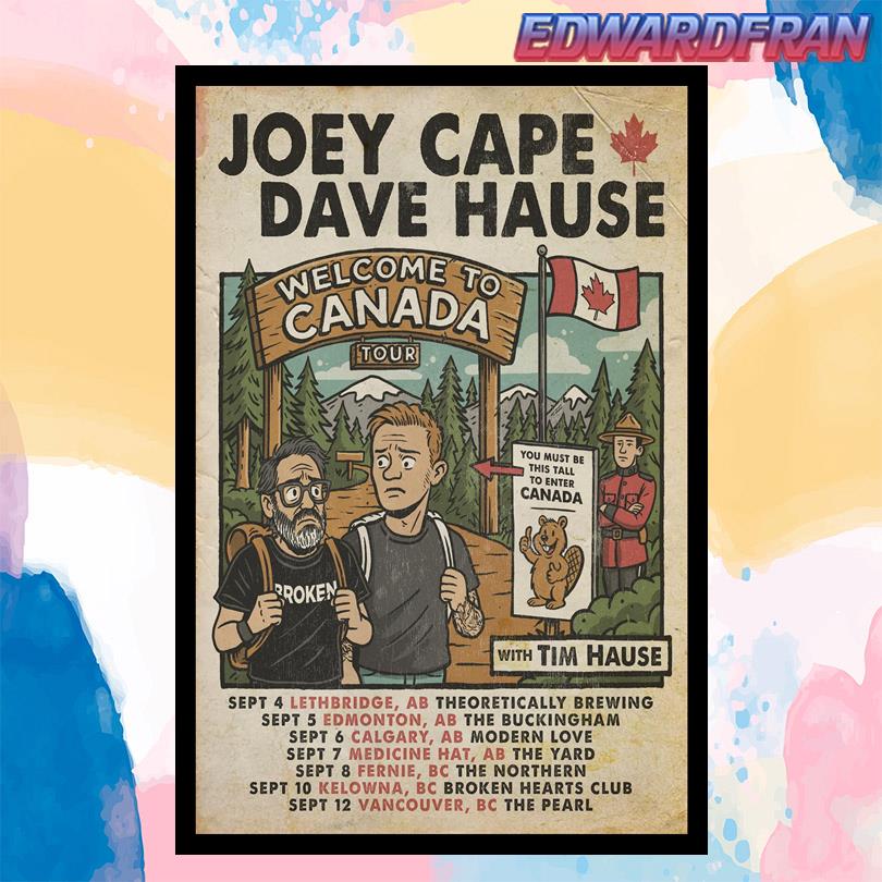 Joey Cape Dave Hause Welcome To Canada Tour 2025 Poster