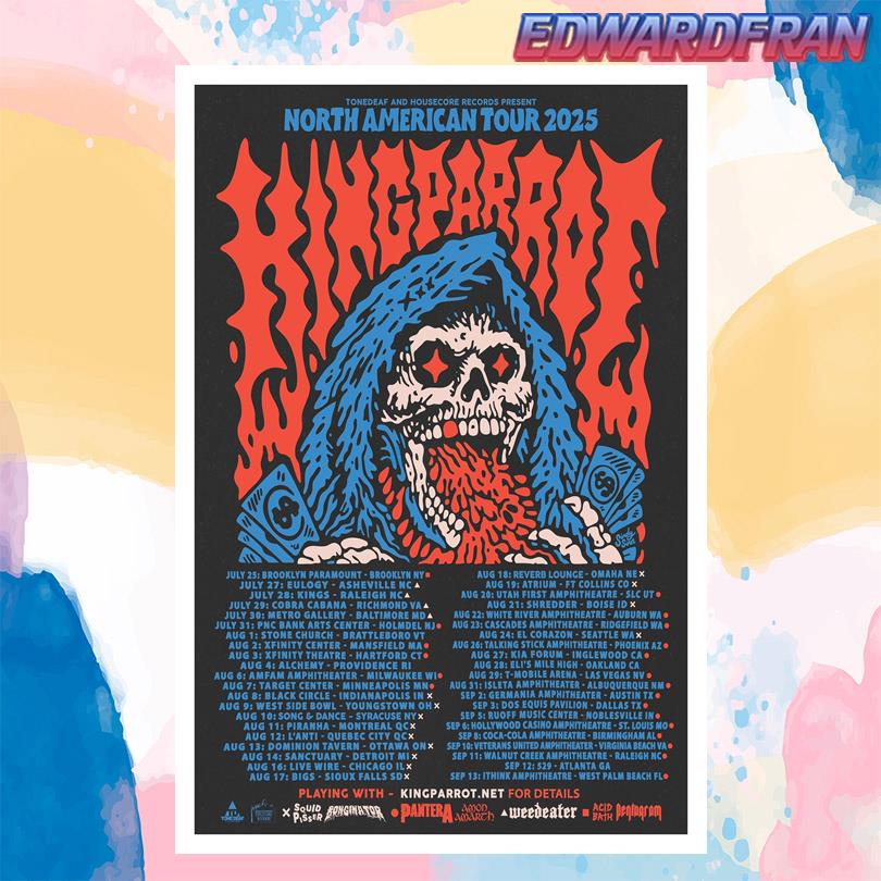King Parrot NORTH AMERICA TOUR 2025 Poster